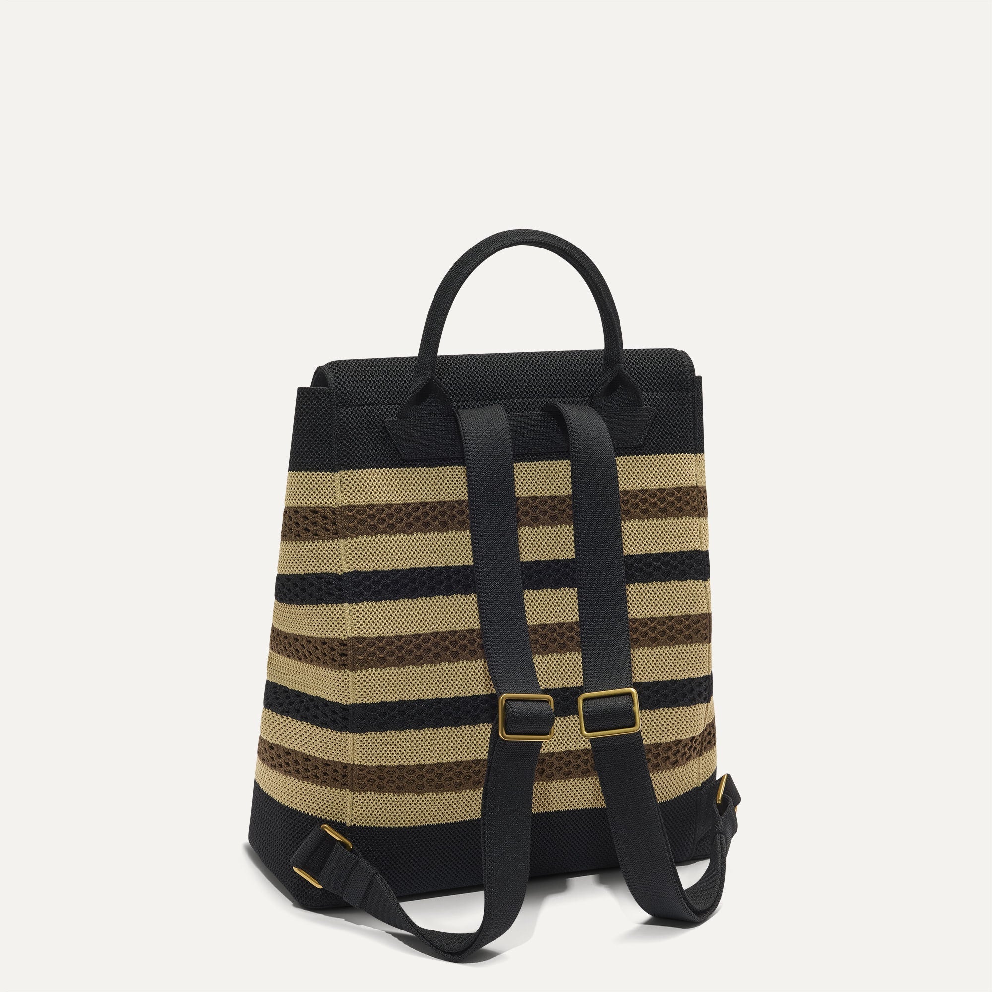 The Cinch Backpack - Mocha Stripe Crochet